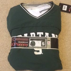 Windbreaker and mock neck